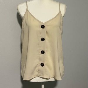 Lily White button down blouse, spaghetti straps